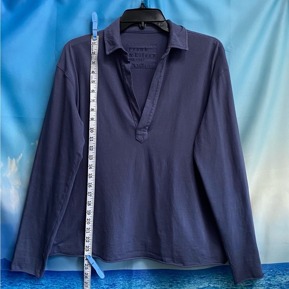 Frank & Eileen PATRICK Popover Henley Heritage Jersey White Size: XS Ocean - Picture 13 of 15